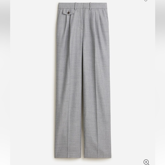 J. Crew Collection Wool-Blend Pleated Wide Leg Trouser Pants Sz 16 - Picture 13 of 13